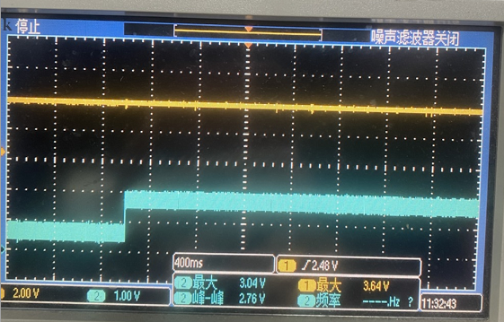 SF32LB55x battery-sampling node waveform in standby