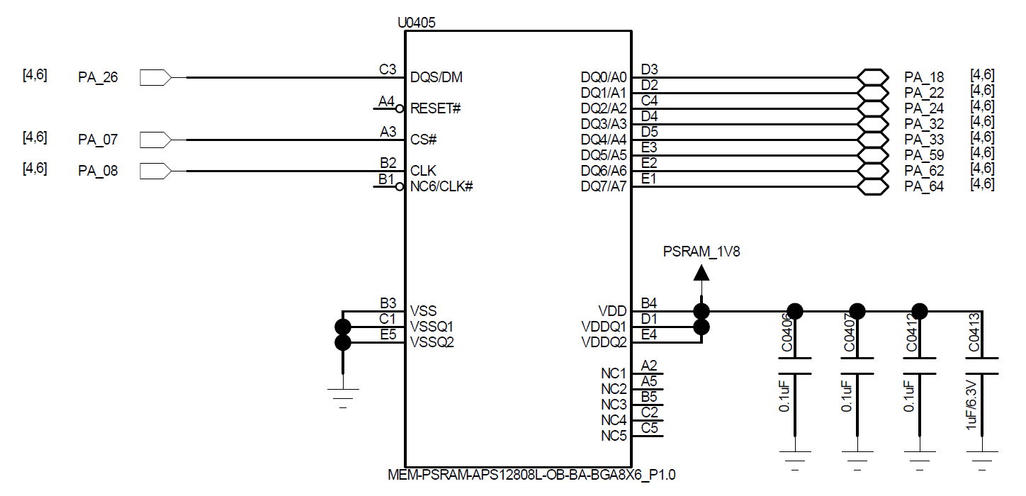 Figure 5.5-3: BGA169 OPI PSRAM Device 2 Reference Circuit