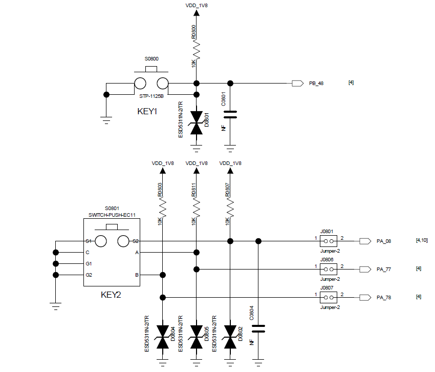 Figure 5.7-1: Wake Button Reference Circuit