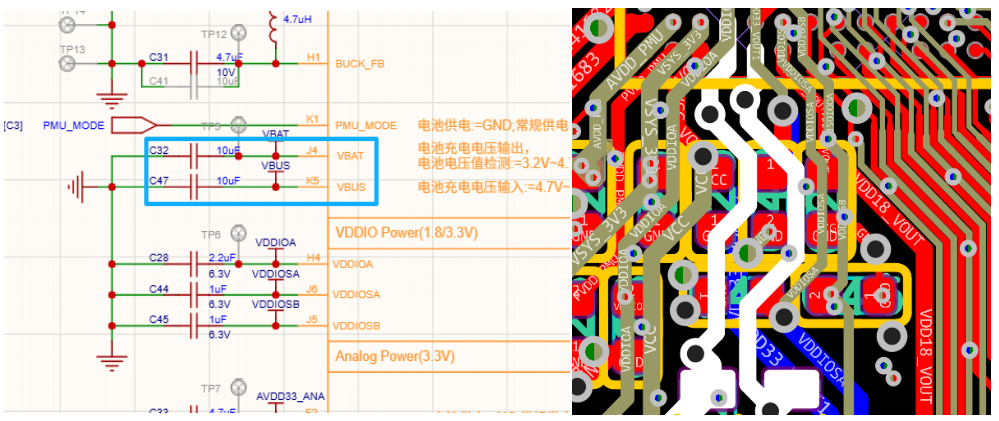 Figure 6.9-27: BGA VBUS and VBAT Routing