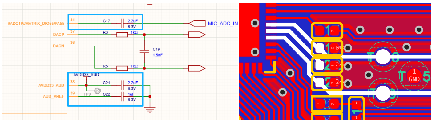 Figure 6.9-37: Audio Supply Filtering Layout