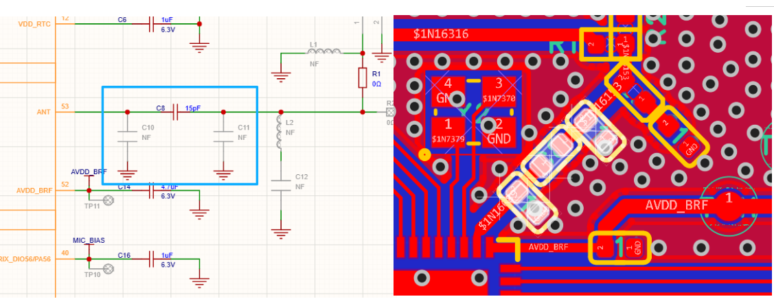 Figure 6.9-35: RF Matching Network Layout