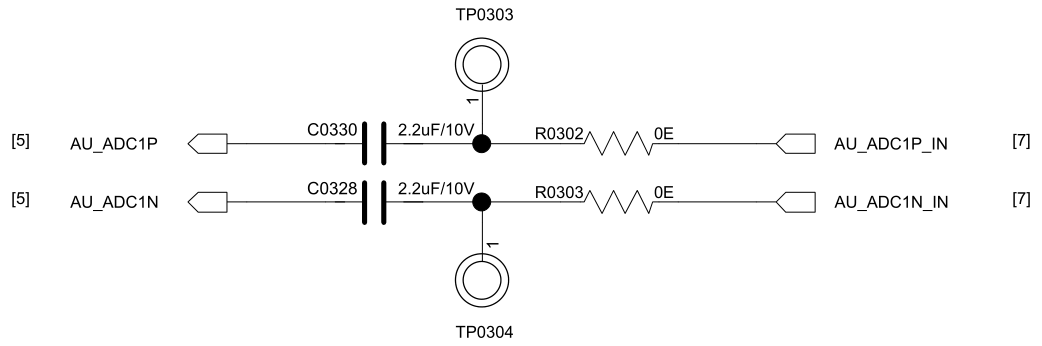 Figure 5.5-1: Differential Analog Audio Input Circuit