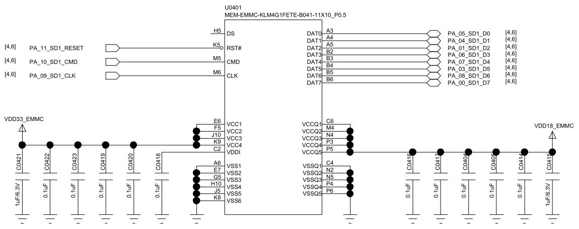 Figure 5.6-2: eMMC Reference Circuit