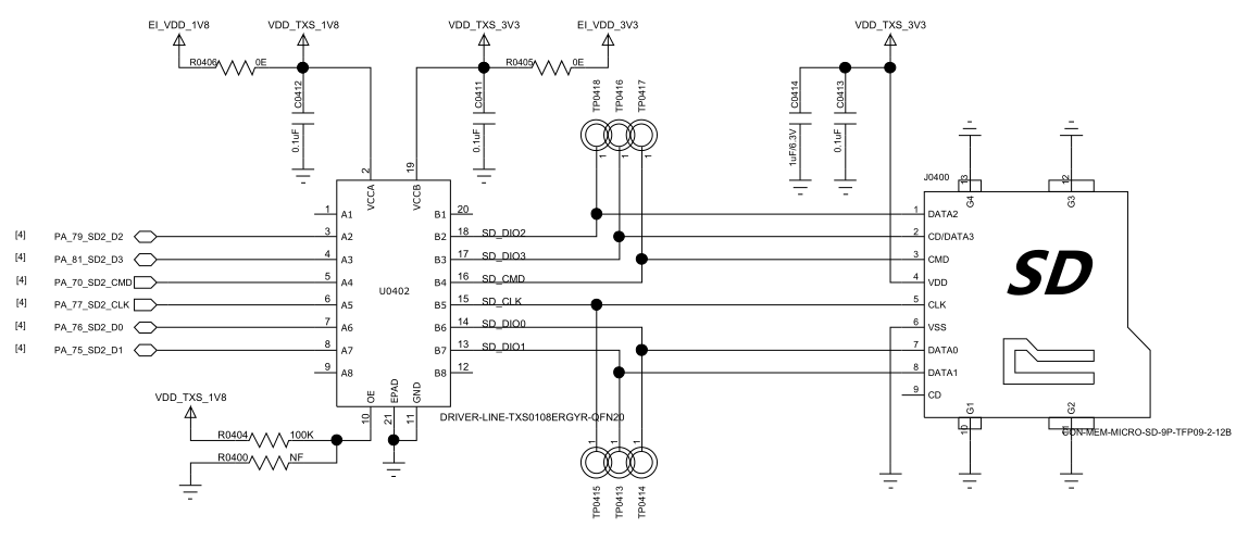 Figure 5.6-4: SD Card Reference Circuit
